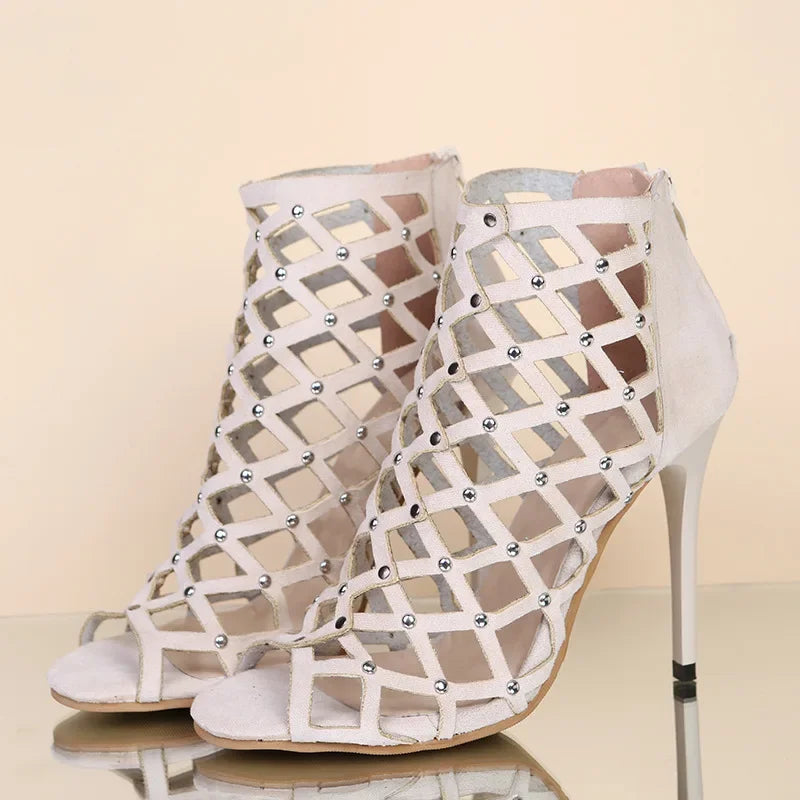 Women’s Open Toe Dance Heel Boots