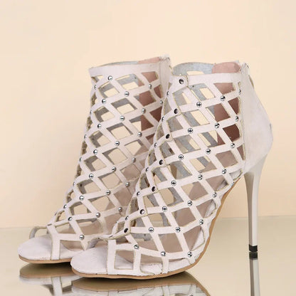 Women’s Open Toe Dance Heel Boots