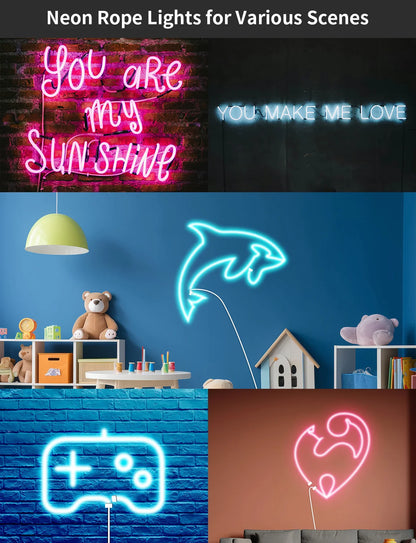 Smart App LED Strip Lights – SMD 5050 RGBIC Flexible Neon Tape with Remote Control