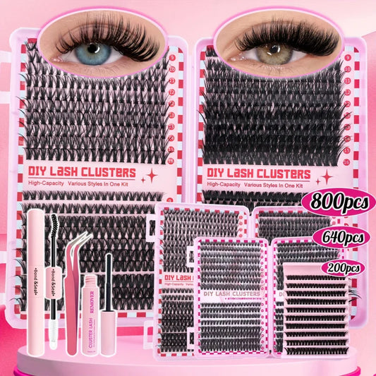 Fluffy DIY Lash Cluster Book (200 / 640 / 800 PCS)