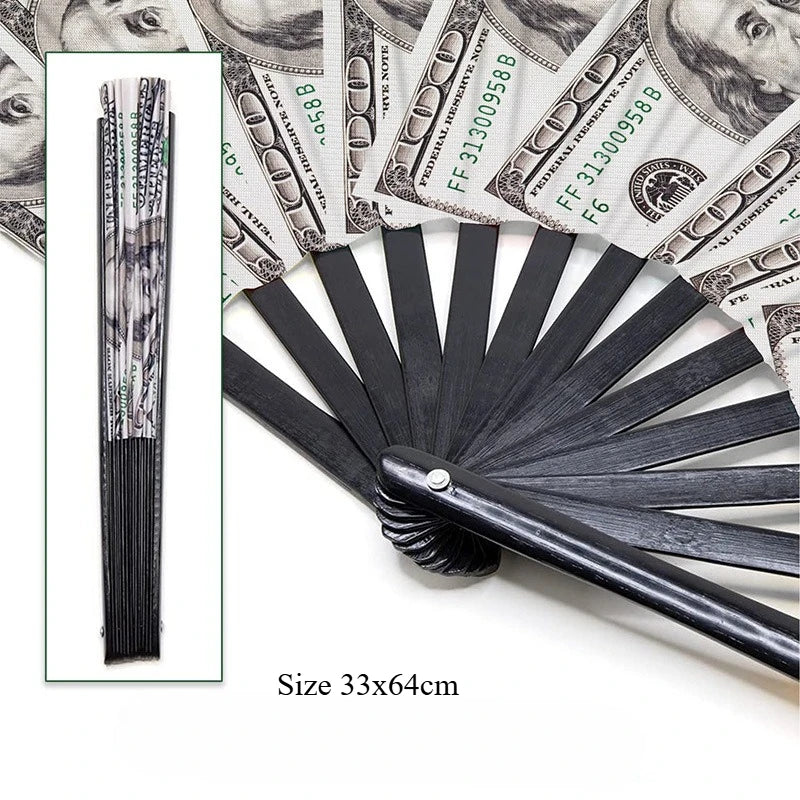 Money Print Folding Festival Fan