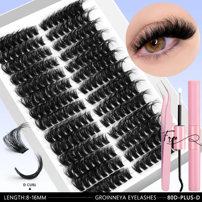 Lash Clusters Kit – 540PCS Cat-Eye Lash Extension Set with Bond & Seal