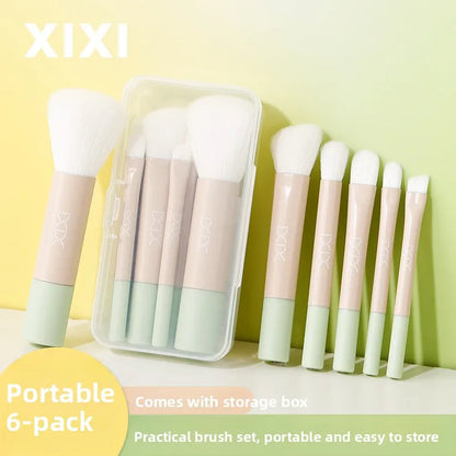 6-Piece Portable Mini Makeup Brush Set