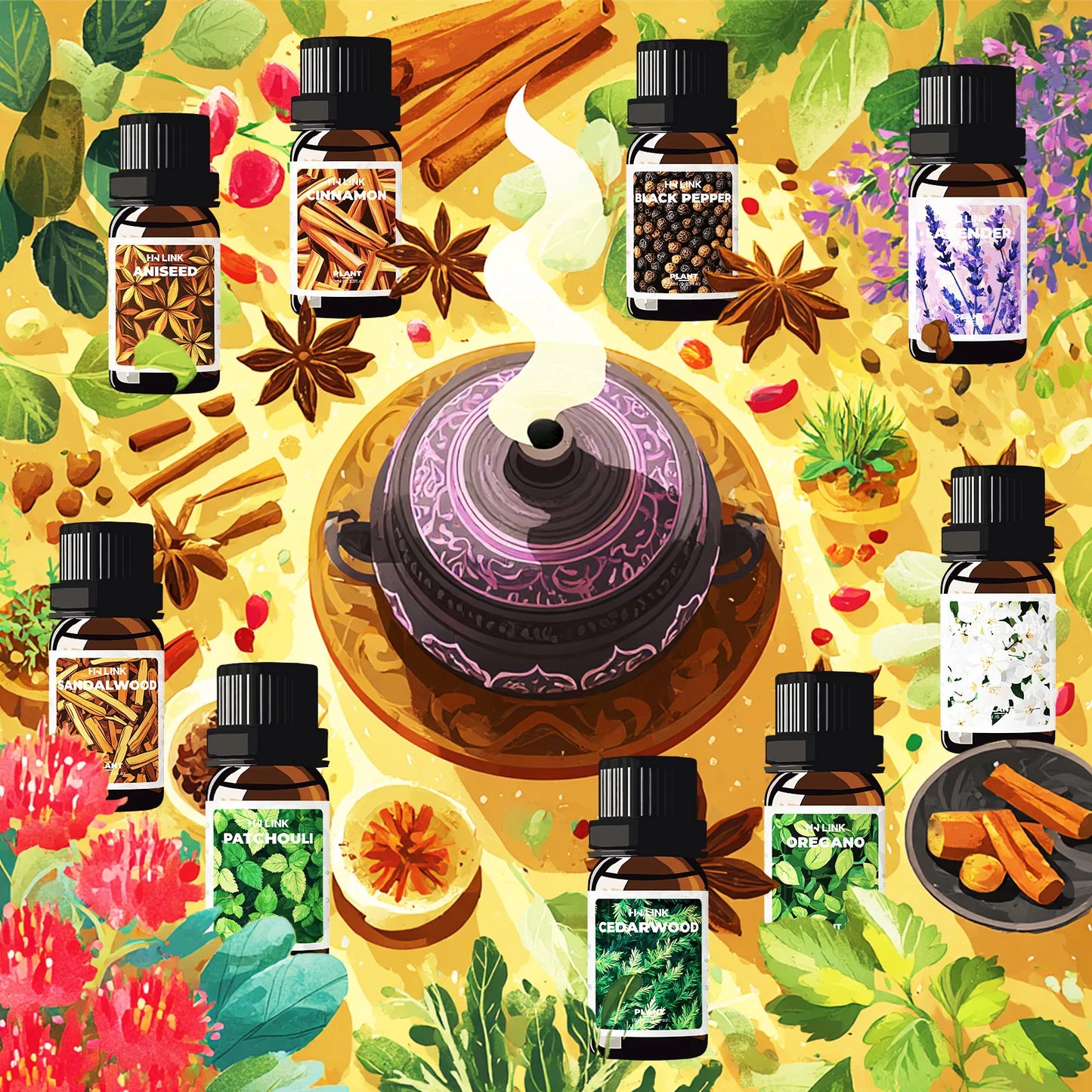 Pure Cedarwood Essential Oil – 100% Natural Aromatherapy Oil for Hair, Skin, Massage & Diffusers (10ml)