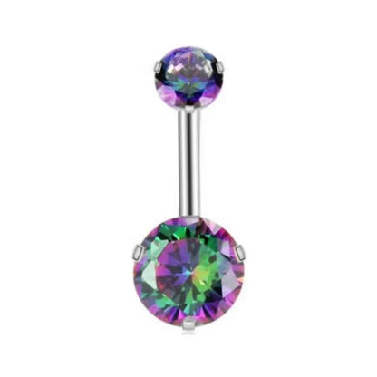 Heart-Shaped Navel Ring – 14G Water Drop Belly Button Piercing Jewelry