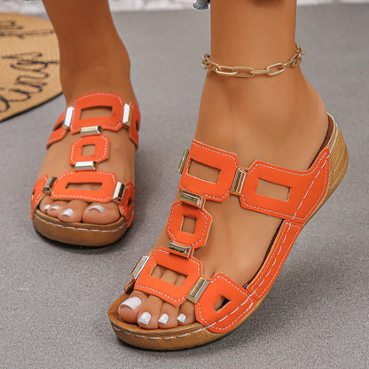 Roman Wedge Sandals