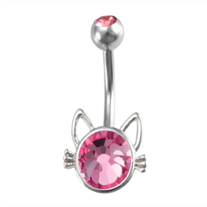Heart-Shaped Navel Ring – Water Drop Belly Button Piercing Jewelry (14G)