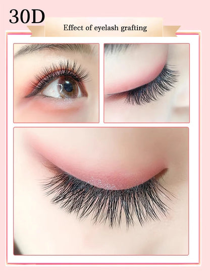 Individual 20–100D Cluster Lashes – 280pcs Mixed Tray Volume Extensions