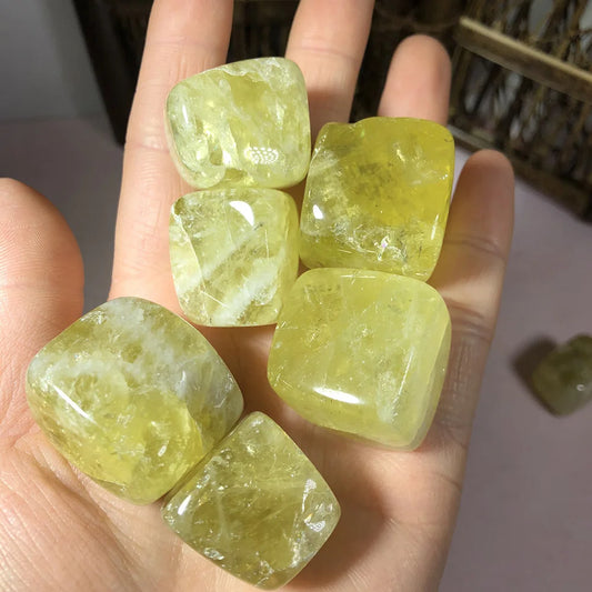Natural Dream Amethyst & Citrine Crystal Tumble Stones – Reiki Healing Gemstones for Energy & Décor