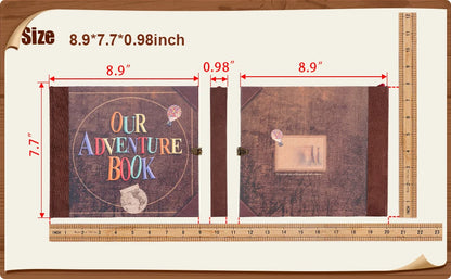 Our Adventure Book – 146-Page Retro Travel Diary & DIY Photo Album Scrapbook