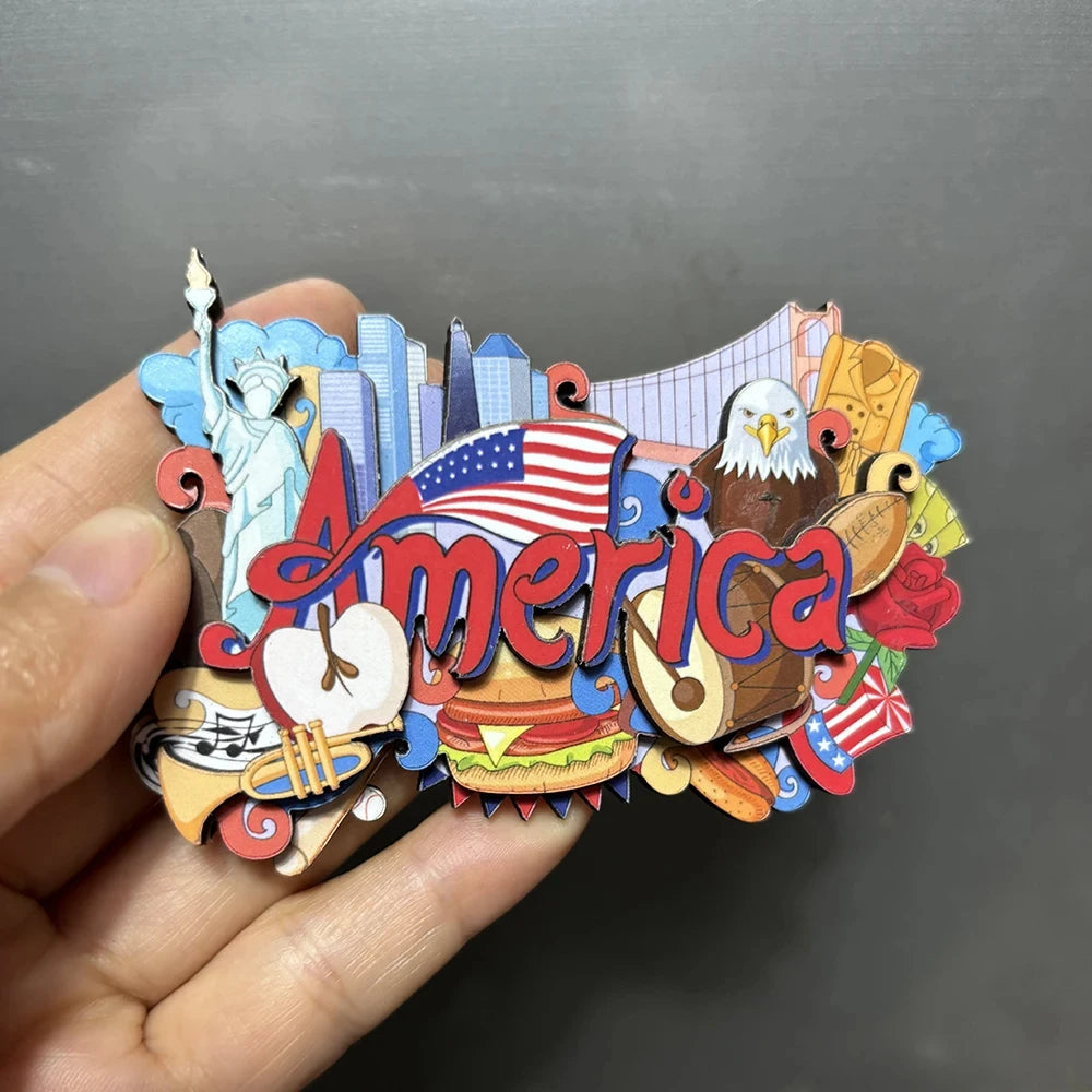 3D Wood Fridge Magnet