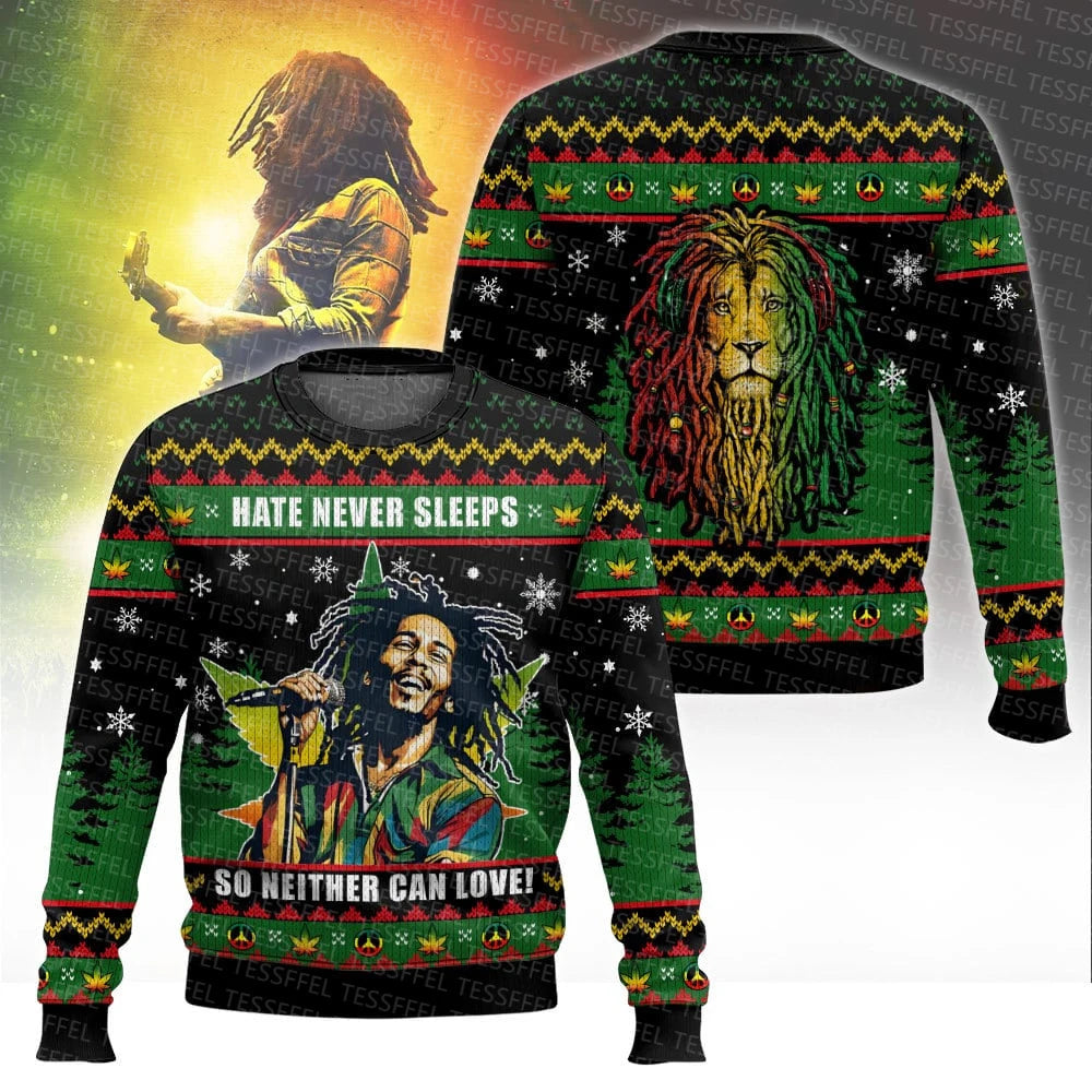 Cosplay Santa Claus Ugly Christmas Sweater – 3D Print Harajuku Graffiti Pullover