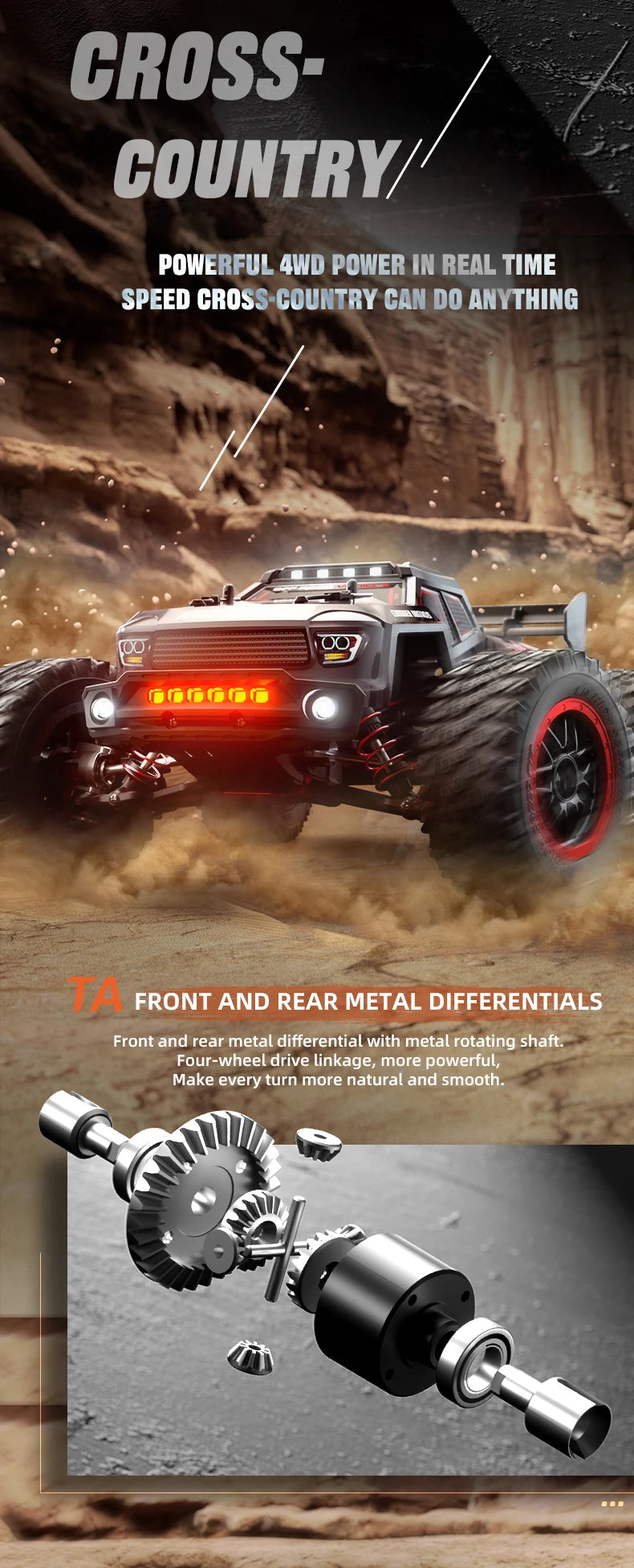 High-Speed RC Off-Road Drift Truck