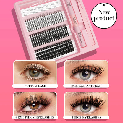 DIY Lash Cluster Extension Kit – Bond, Seal & Applicator Set (5–16mm)