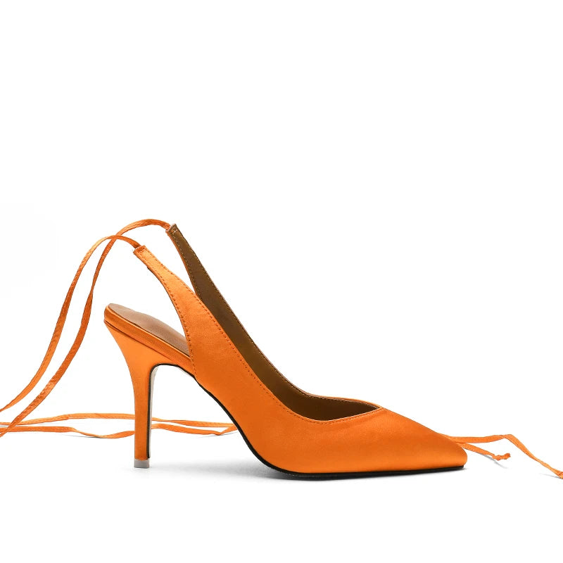 Pointed Toe Ankle Strap Party Heels