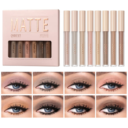 8pcs Liquid Eyeshadow Stick Set – Brown &amp; Coffee Tones