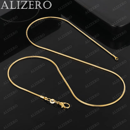 18K Gold Snake Chain Necklace – Unisex Fine Jewelry