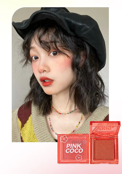 🌸 PINKCOCO Fine Shimmer Tipsy Blush – Multi-Use Soft Mist Glow