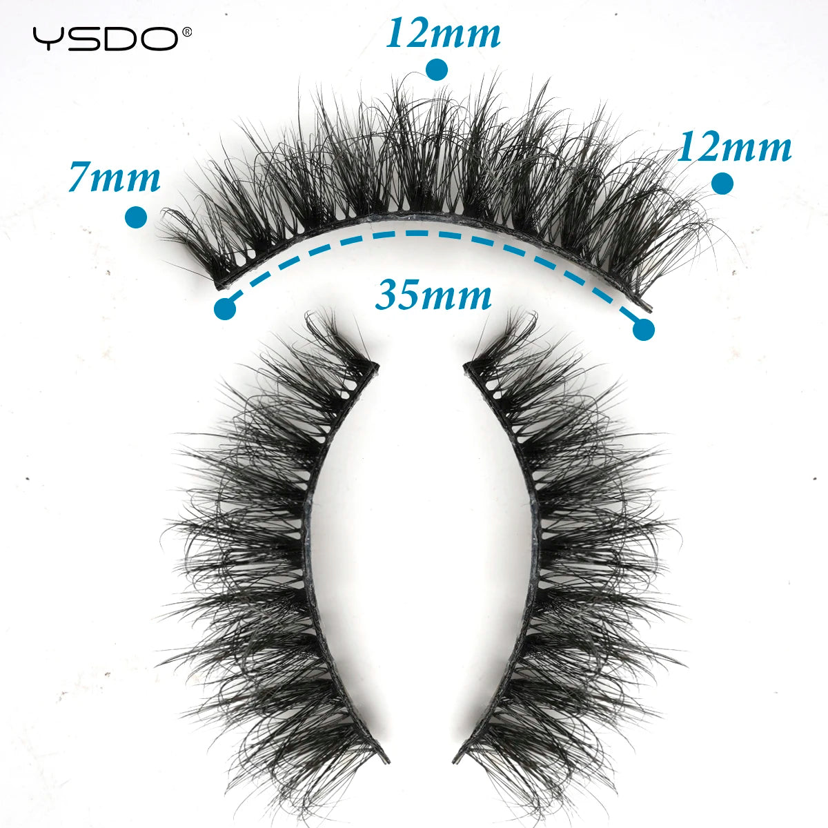 Wispy 3D Mink False Eyelashes – Natural Long, Fluffy & Reusable Strip Lashes (1 Pair)