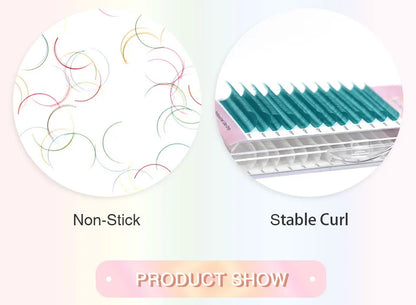 Glow-in-the-Dark Neon UV Lash Extensions – Fluorescent Color Faux Mink CC Curl