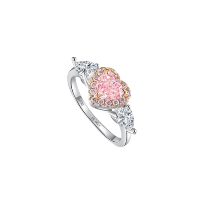 18K Gold Heart-Shaped Lab-Grown Pink Diamond Ring – Love Refined