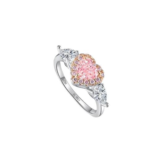 18K Gold Heart-Shaped Lab-Grown Pink Diamond Ring – Love Refined